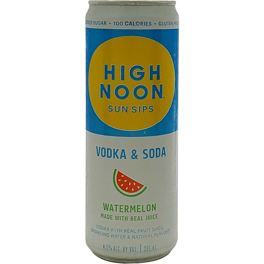 High Noon Sun Sips Watermelon Vodka & Soda