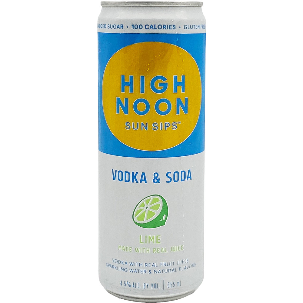 High Noon Sun Sips Lime Vodka & Soda