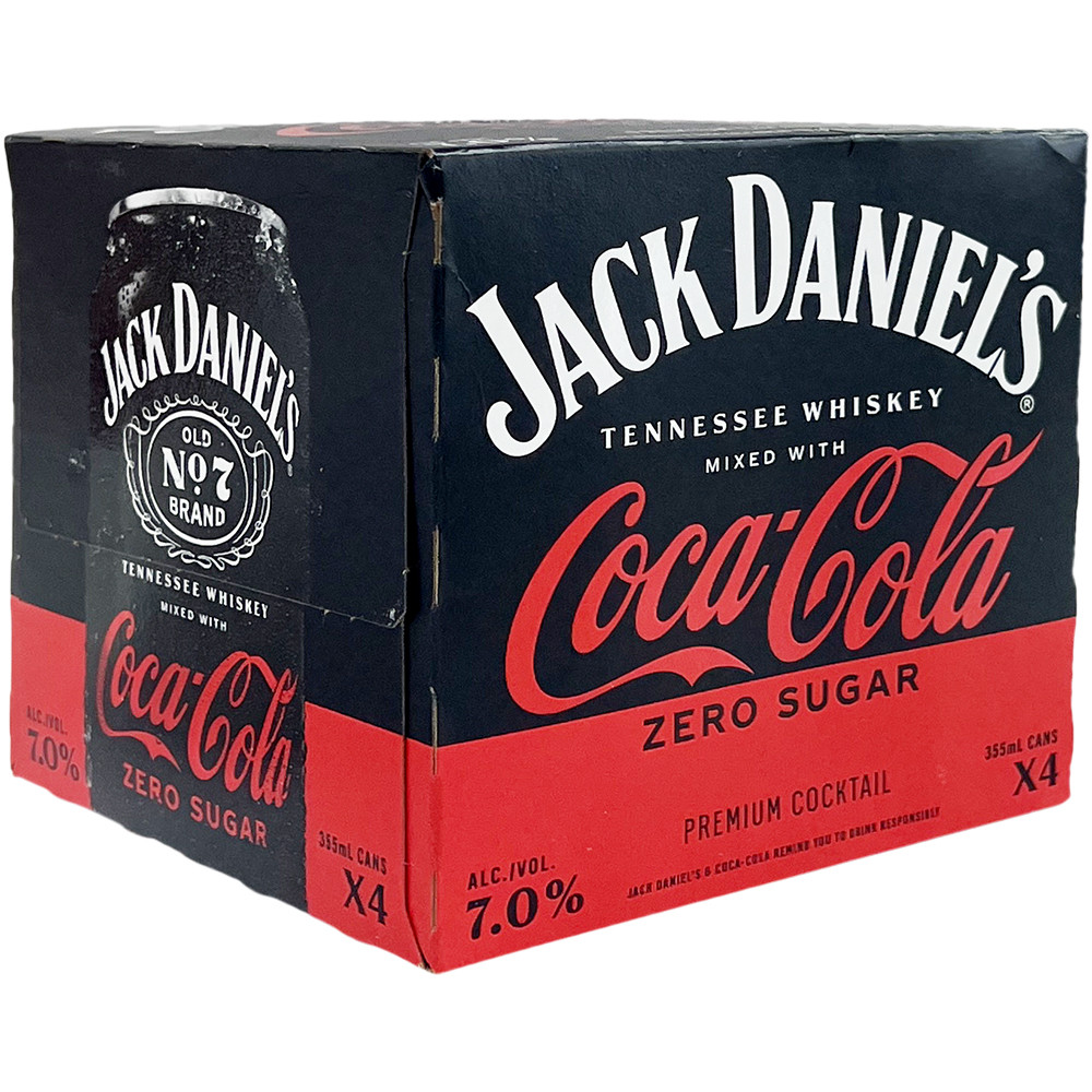 Jack Daniel's Whiskey & Coca-Cola Zero Sugar