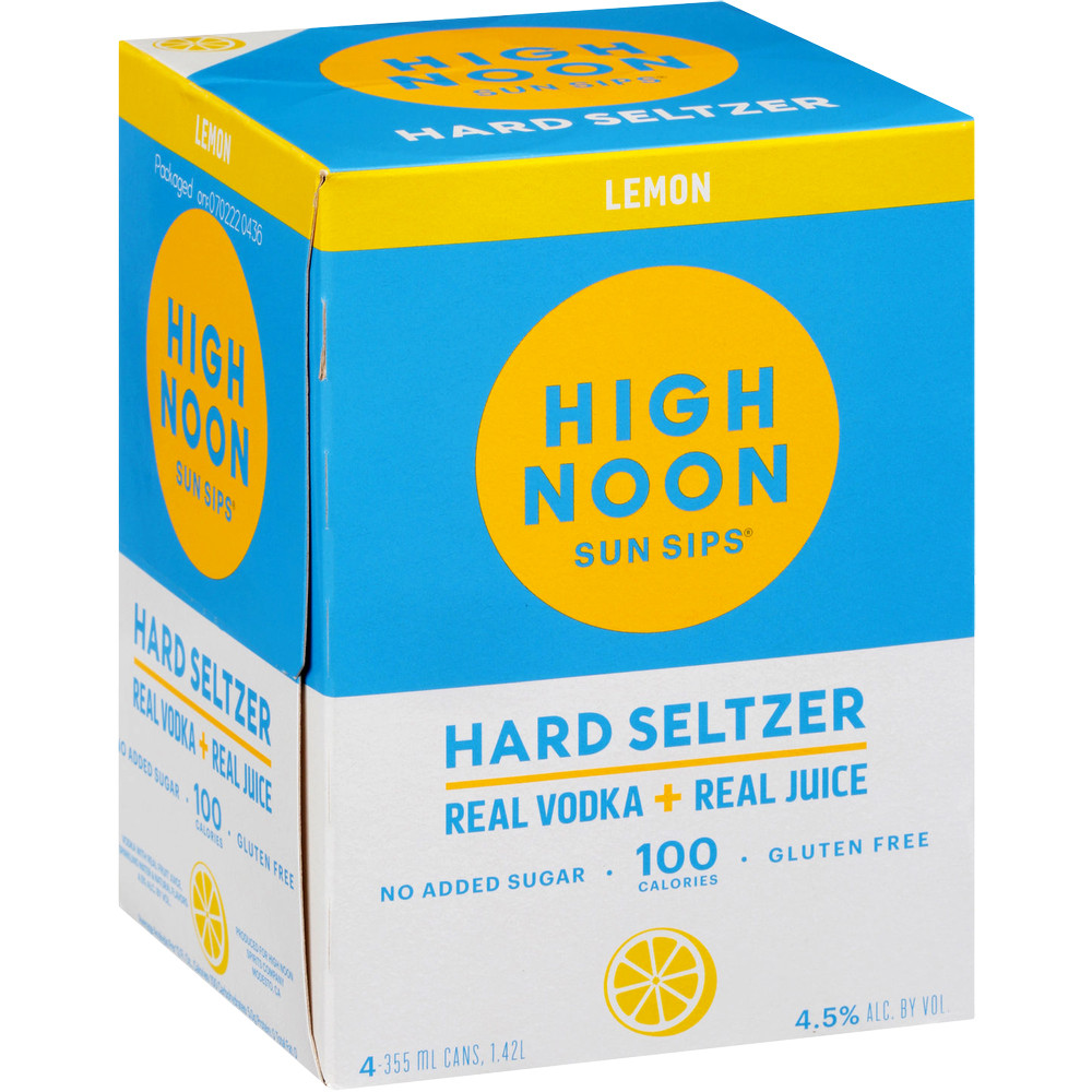 High Noon Sun Sips Lemon Vodka & Soda