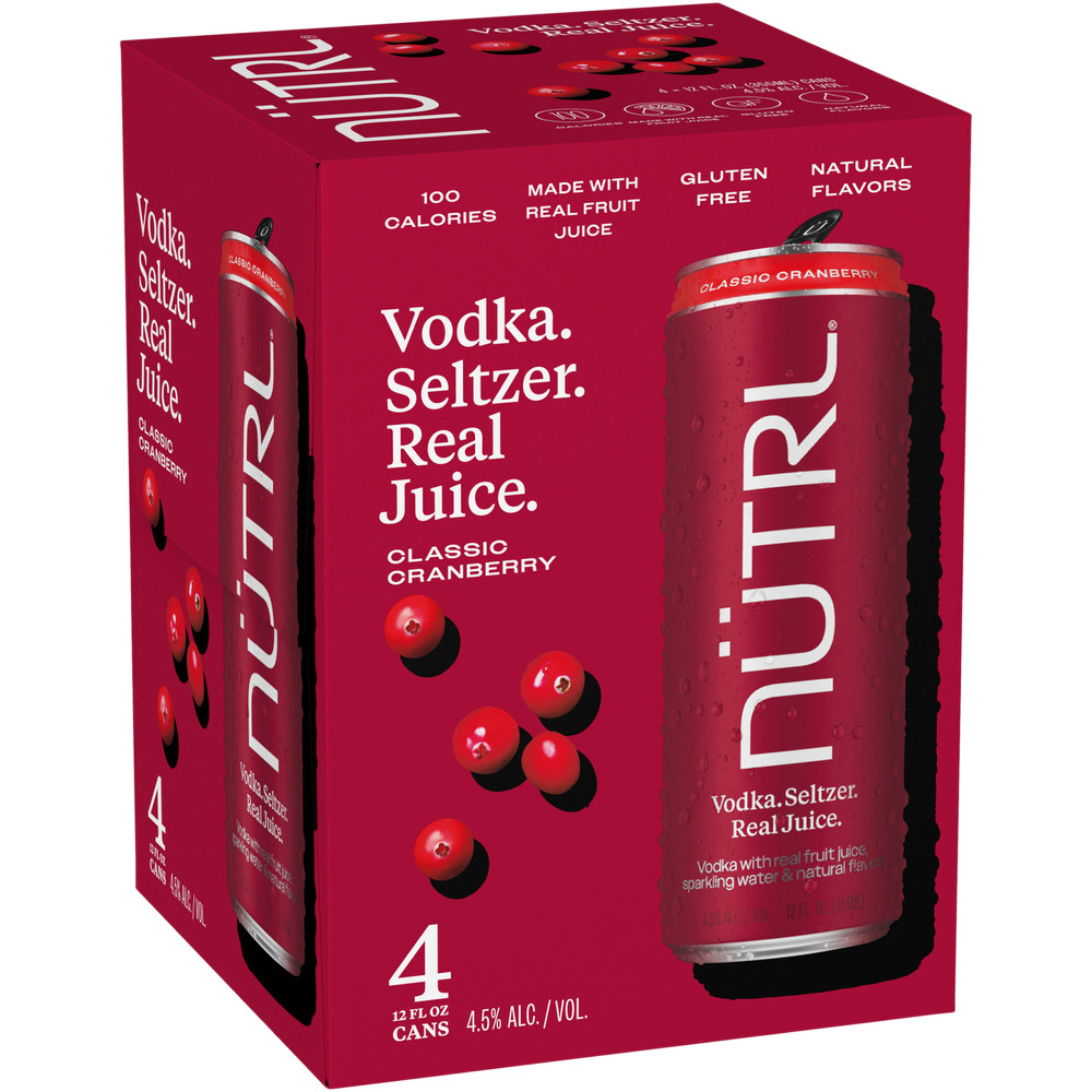 NUTRL Cranberry Vodka Seltzer