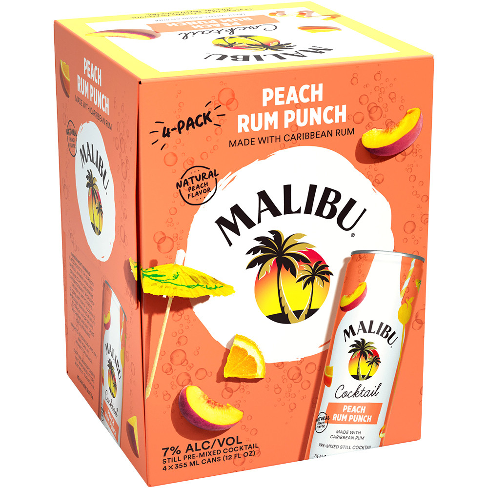 Malibu Peach Rum Punch Cocktail