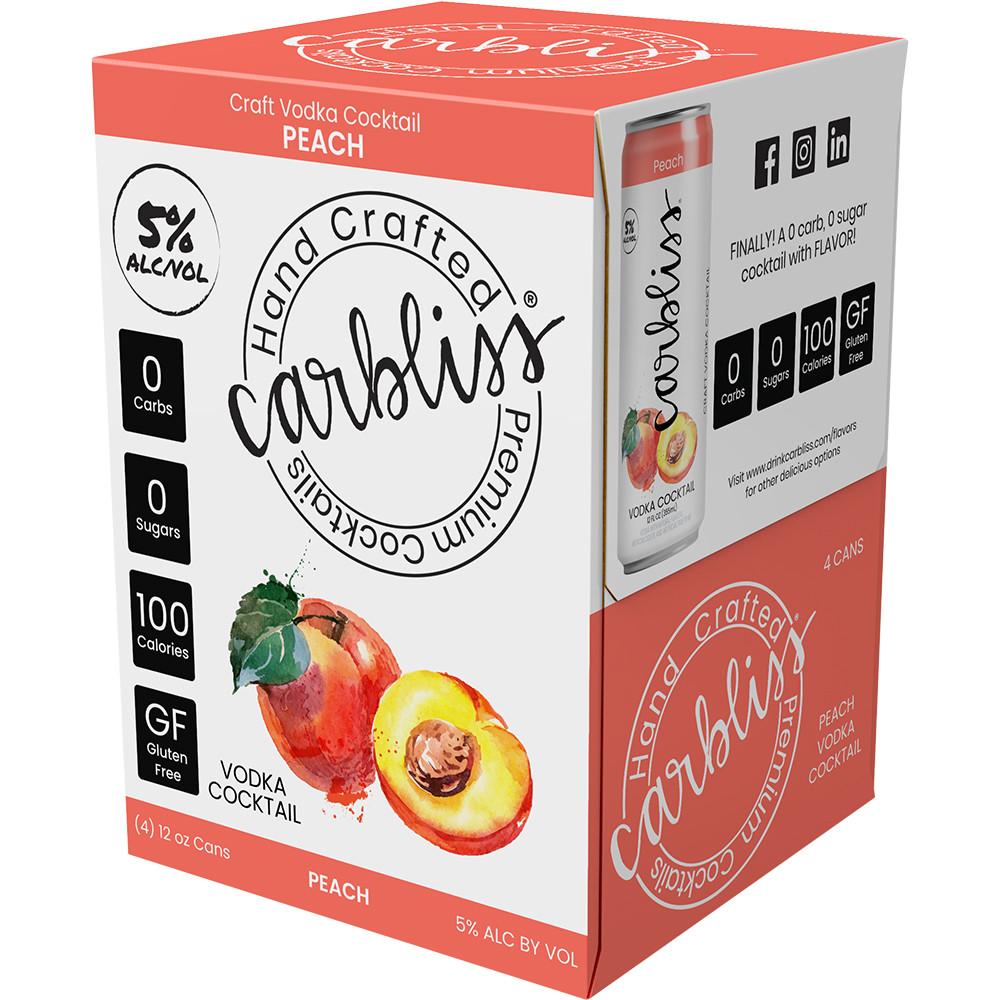 Carbliss Peach Vodka Cocktail